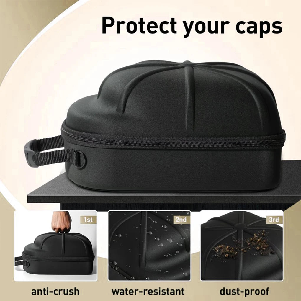 Portable Carrier Case Caps Storage Hard Shell Hat  Outdoor Travel Hat Protective Box Hat Travel Case Baseball Cap Carrying Bag