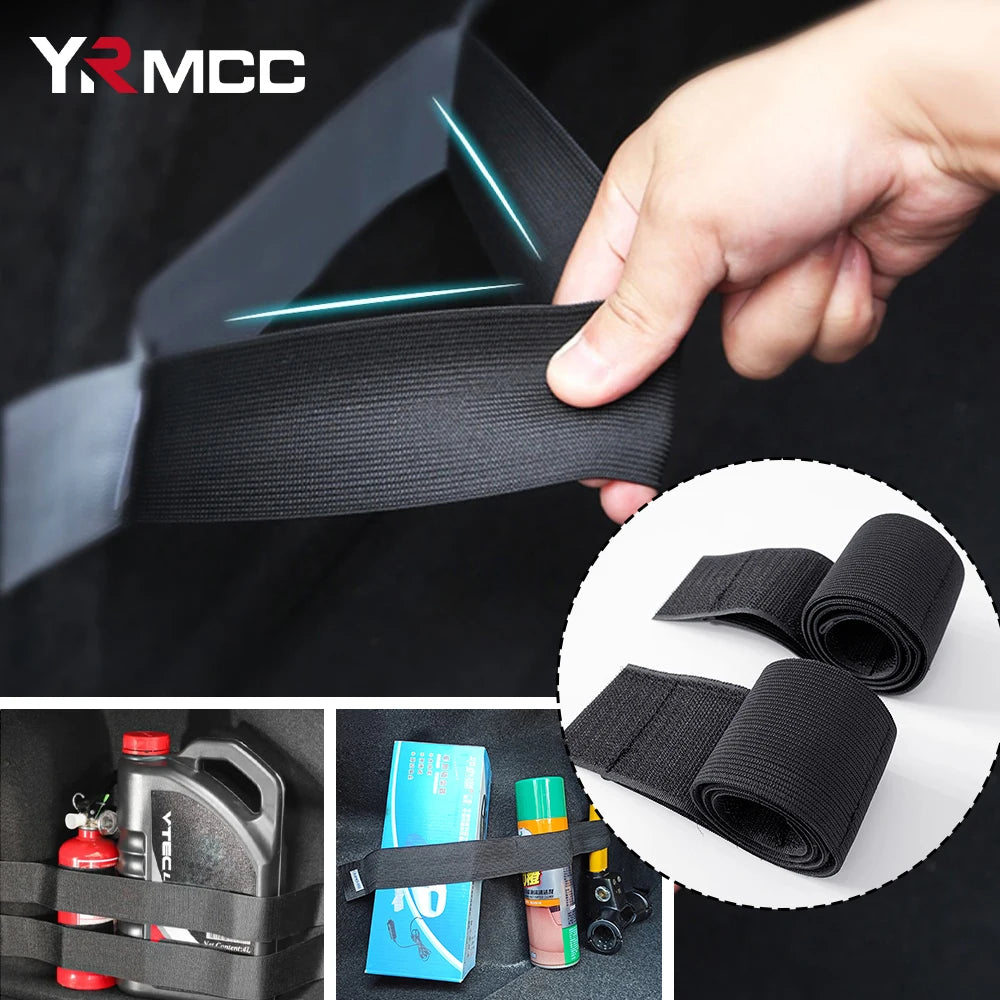 50cm Car Trunk Organizer Firm Magic Tape Cars Stowing Tidying Fixed Belt Auto Tool Storage Fixing Belt Car Rescue Tools Storage