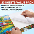 Small 20pcs Sheets Set Puzzle Saver Sheets  FLAT STRONG ADHESIVE BACKING Each Size：15x21cm/5.9x8.3in
