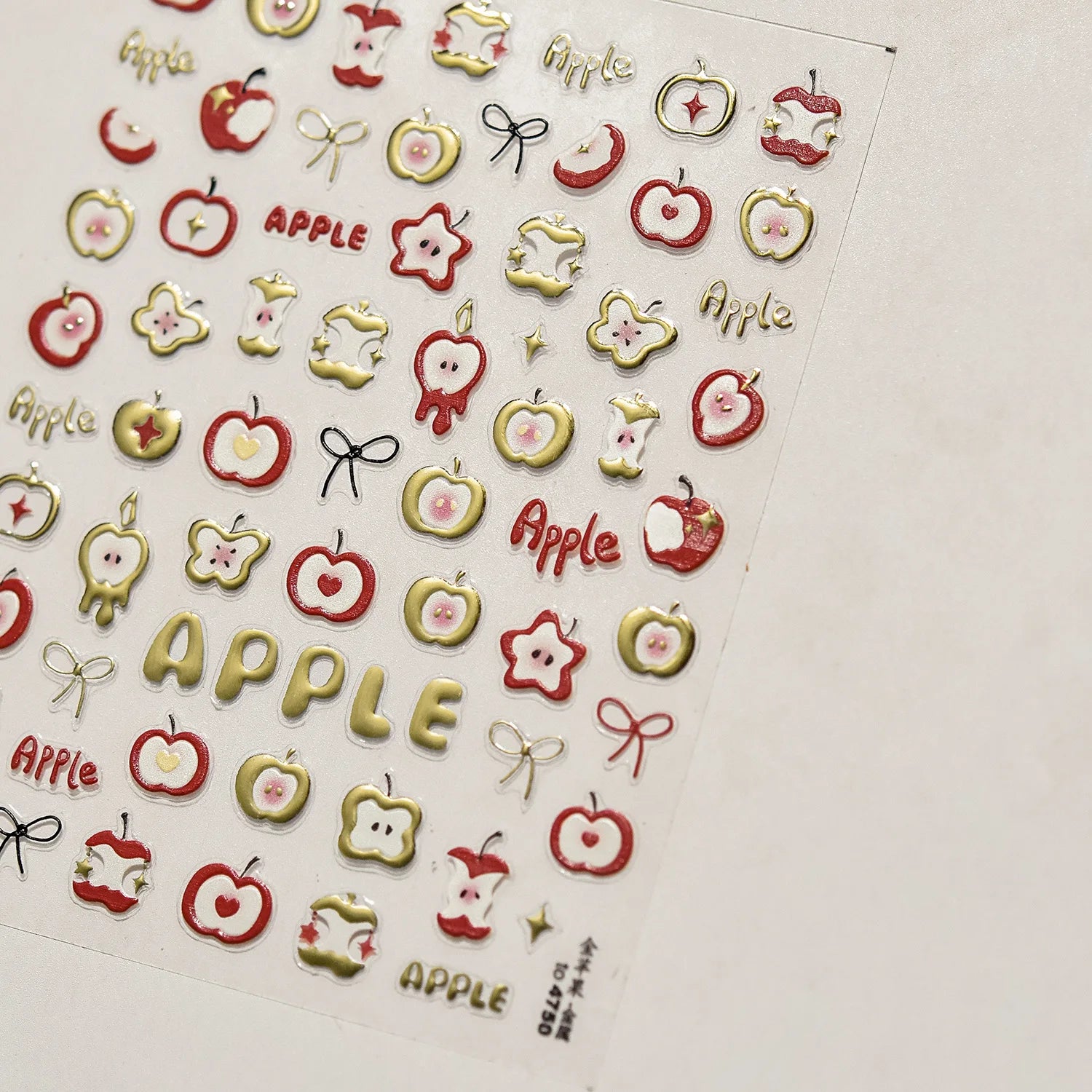 Fresh Sweet Fruits Strawberry Cherry Bowknot Love Heart Lemon 5D Nail Art Stickers Self Adhesive Decorations Nail Manicure Decal