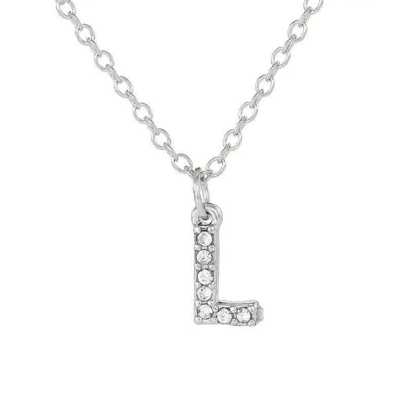 Fashion Shining A-Z Letter Pendant Charm Necklace 26 Initial Alphabet Name Clavicle Chain Party Jewelry Gift