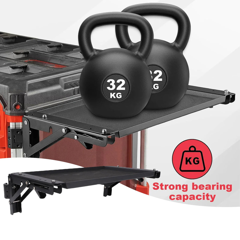 Toolbox Folding Table Fit for Packout Powerful Tool Tray Side Safe Storage Workbench Toolbox Tool Tray Fit for Packout