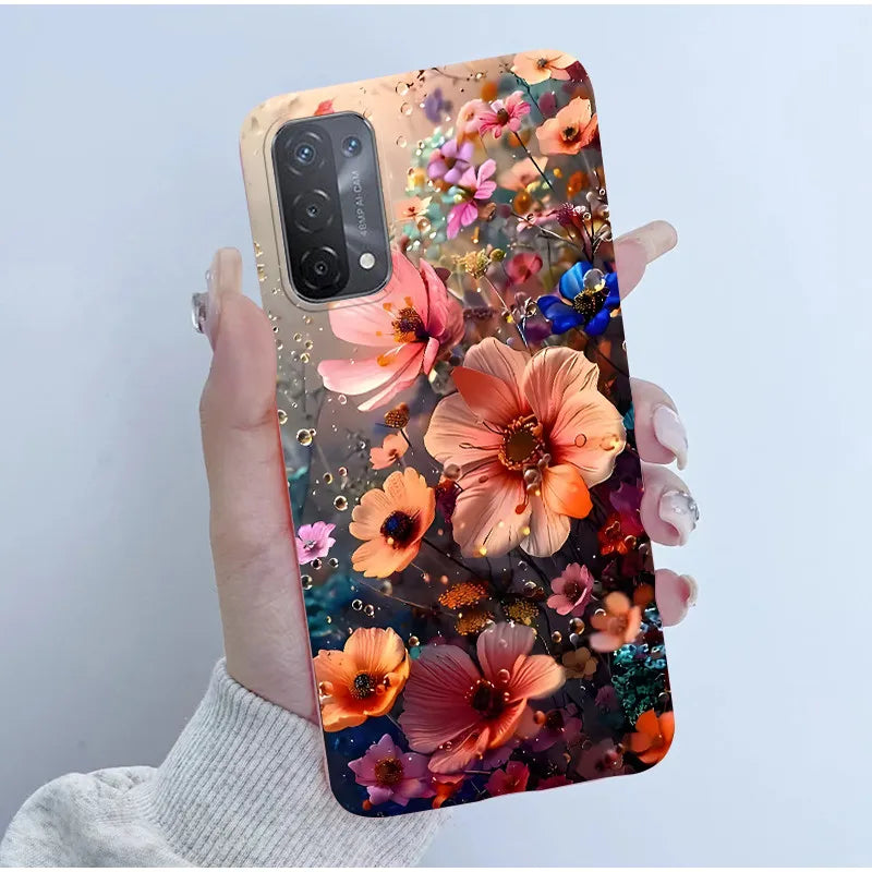 For Oppo A54 5G A74 5G A93 5G Case Soft TPU Silicone Cover Cute Astronaut Panda Phone Case CPH2195 CPH2197 CPH2263 Coque Funda