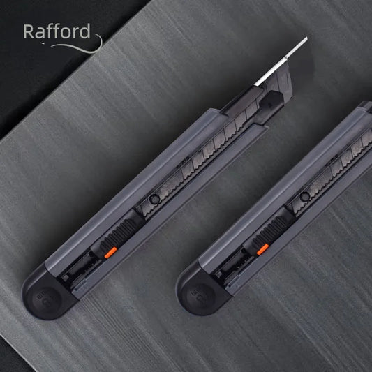 Rafford 0.79inch Stretch Utility Knife Paper Cutters Carbon Steel Blades Pocket Knife with Safety Lock Handicraft Tool Multifunc