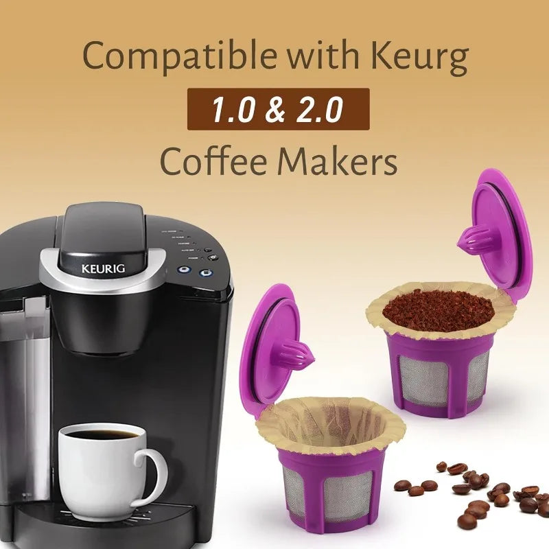 Disposable Paper Filter/ Reusable K-Cups Coffee Pods/ K-cup Coffee Capsule Cup Compatible with Keurig 2.0 and 1.0 Coffee Maker