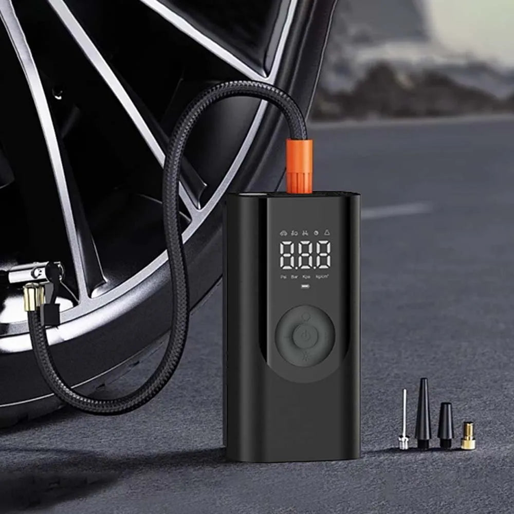 Portable Tire Inflator Rechargeable Electric Inflator for Car Bicycle Digital Air Compressor Football Ball Inflator Pump