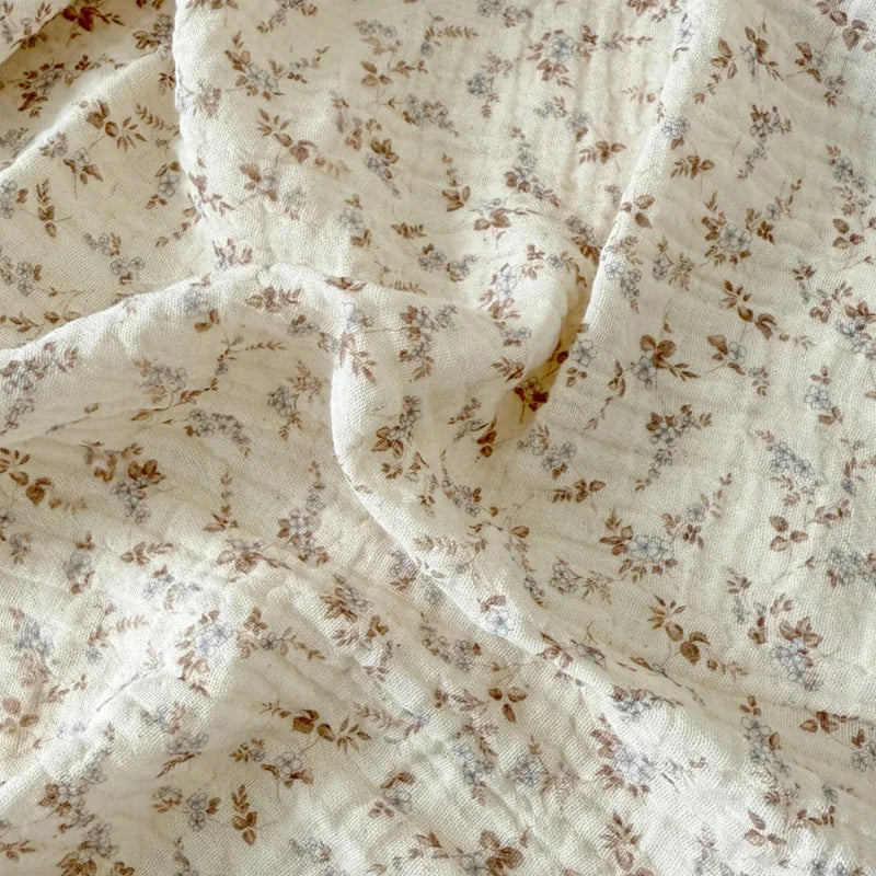 2Layer Blanket for Newborn Baby Floral Cotton Muslin Swaddle Thin Baby Summer Blanket Infant Toddler Baby Bath Towel100X100CM