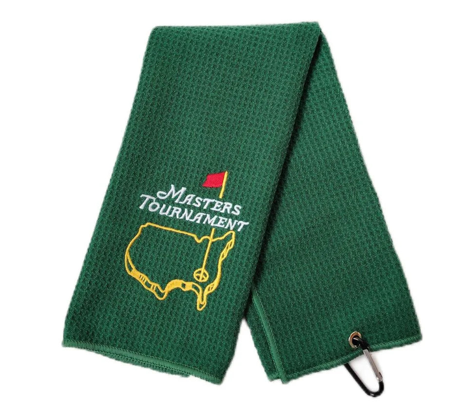 Golf Waffle Towel Microfiber Fine Embroidery Mountaineering Buckle Water Absorbing Sweat Cleaning Sports Towel