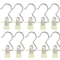 10/20/30PCS Stainless Steel Clothespins Laundry Clothes Pegs Hook Portable Hanging Clothes Clip Pants Socks Storage Clip