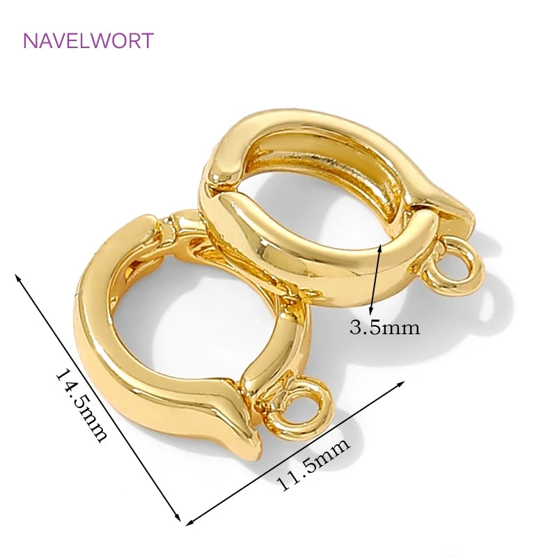 18K Gold Plated Hinged Necklace Enhancer,For Jewelry Making Supplies Pendant Bail Clasps Connector Fastener DIY Accessories