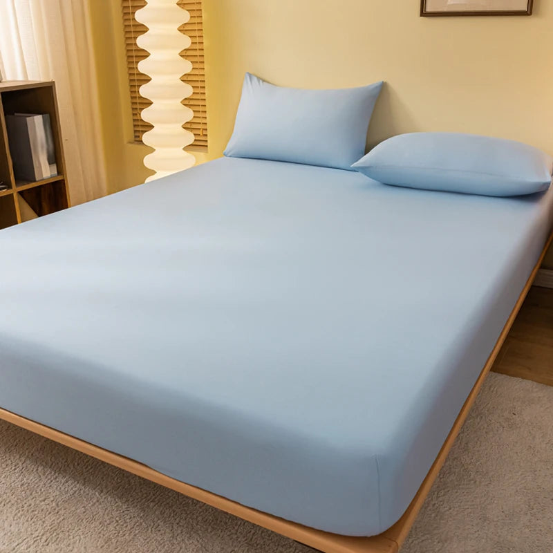 1 piece of solid color matte bed sheet, solid color bed cover for bedroom, bedding (excluding pillowcases)