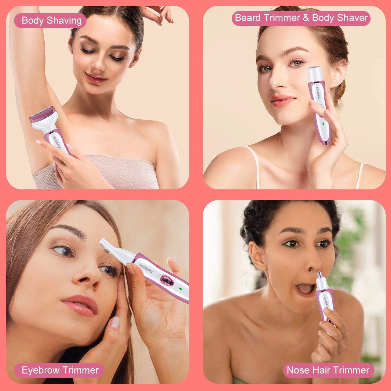 Women's Epilator Kit - 4-in-1 Wet & Dry