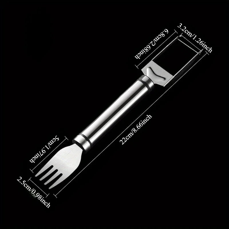 Stainless Steel Watermelon Cutting Tool Multi Functional Fork Cutting Splitter Block Cutting Watermelon Tool Fruit Fork