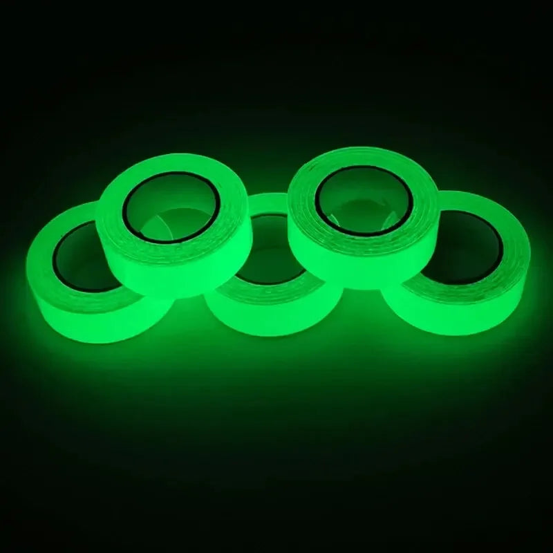 Green Glow In The Dark Tape, Self Adhesive Luminous Fluorescent Sticker Tape for Wall Stair Safety Marking Party Decor