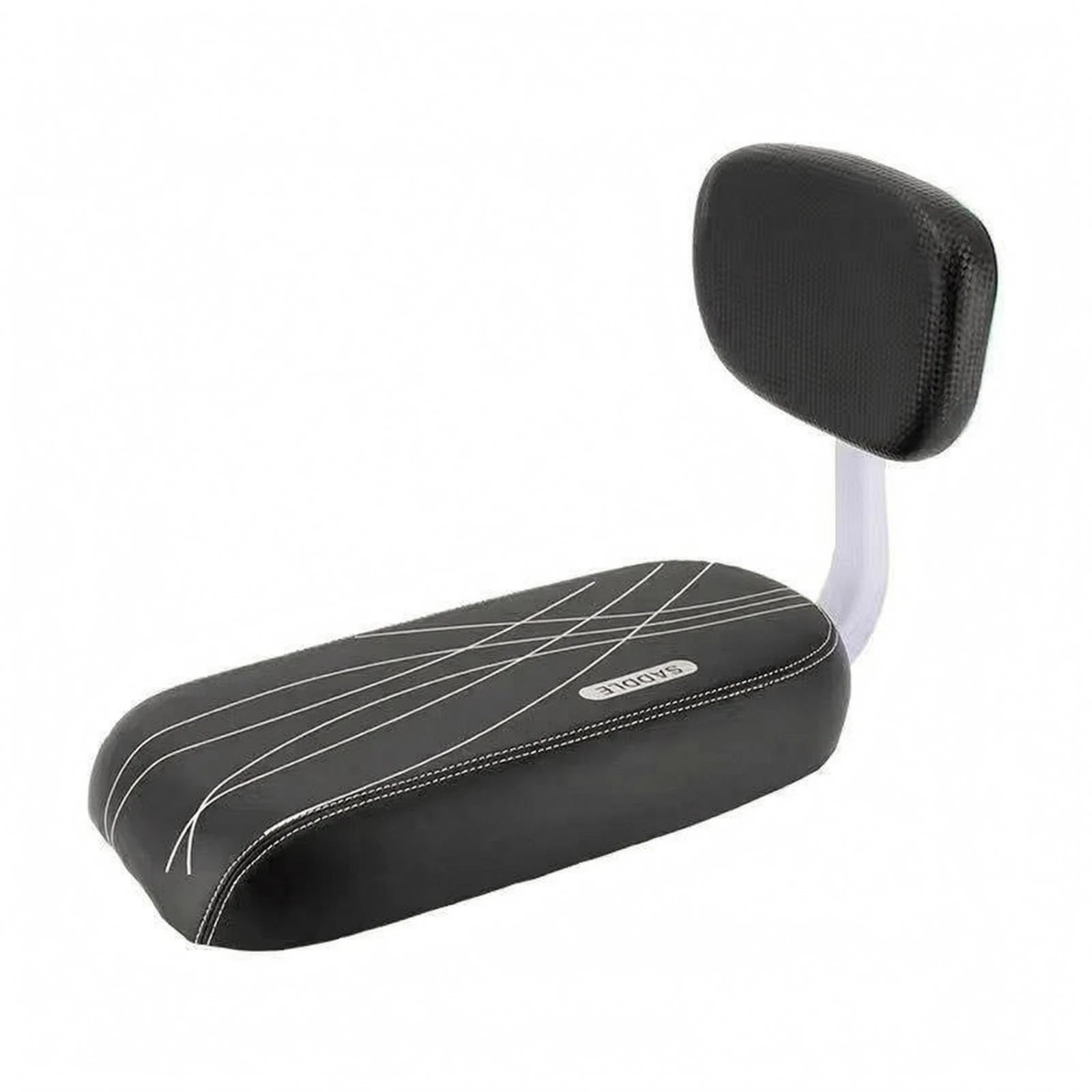 Cycle Seat with Backrest High-Elastic Sponge Rear Bike Seat Cycle Rear Cushion Washable Padded Bike Saddle Long-Lasting