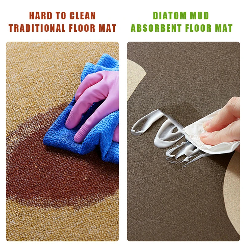 Bath Mat Diatom Mud Absorbent Floor Mats Anti-slip Entrance Doormat Bathroom Carpet Toilet Area Rugs 욕실 바닥 매트 Alfombra De Baño