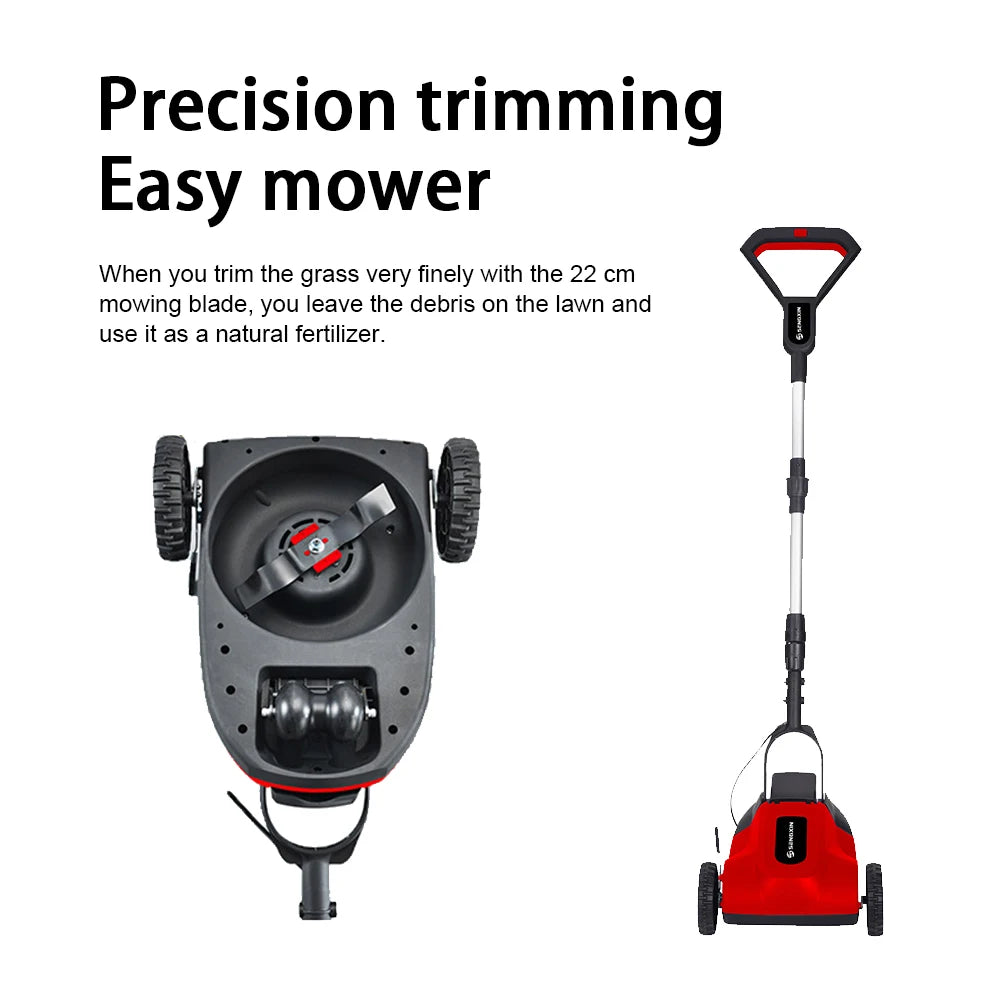 21V Electric Mower Lawn Trimmer Hand-Push Electric Lawn Mower Trimming Machine Home Lithium Weeder Cordless Lawn Trimmer
