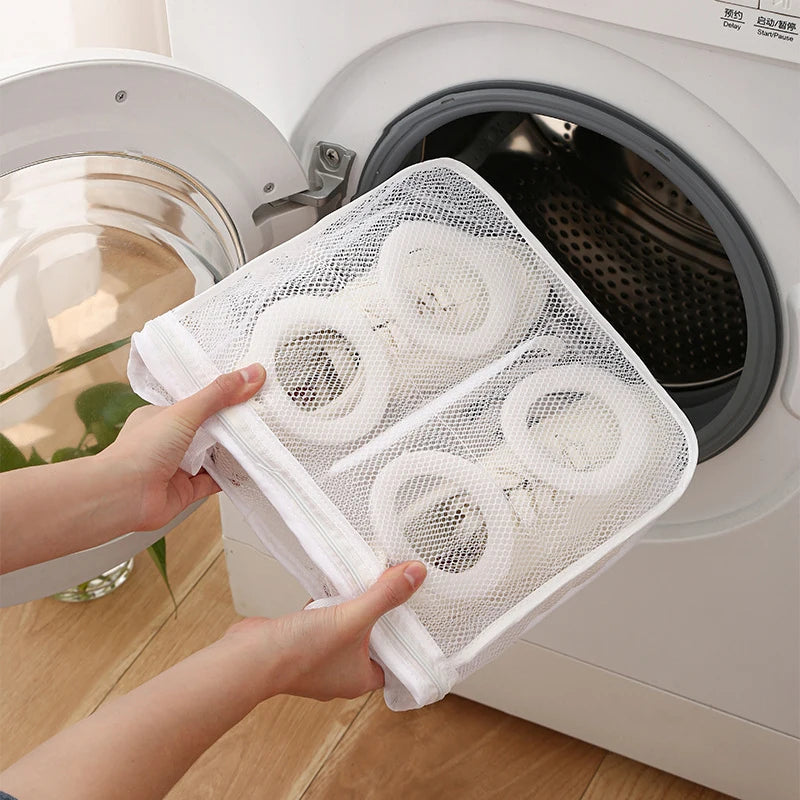 Shoes Laundry Bag Coarse Net Dirty Canvas Shoes Storage Pouch Hangbag Sneakers Wash Protection Sleeve Slippers Washing Bags New