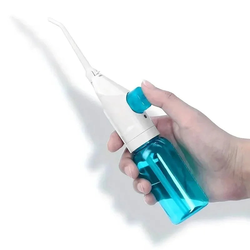 Portable Manual Oral Irrigator – High-Pressure Water Flosser for Deep Dental Cleaning