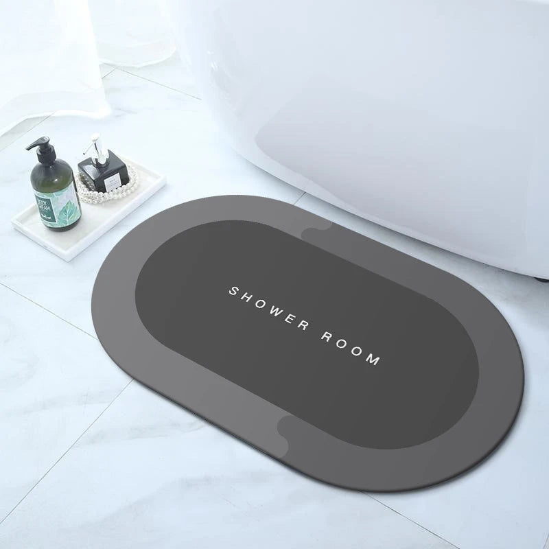 Bathroom Bath Mat Absorbent Anti-slip Diatom Ooze Bath Mats Quick Drying Bath Shower Rug Kitchen Entrance Door Mat Home Floormat