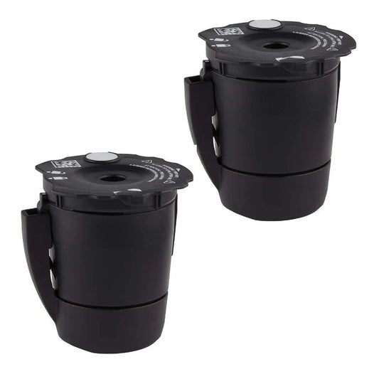 2 Pack Universal Reusable Coffee Filter Refillable Ground Coffee Filter Compatible with Keurig My K-Cup 2.0 Home Coffee Makers