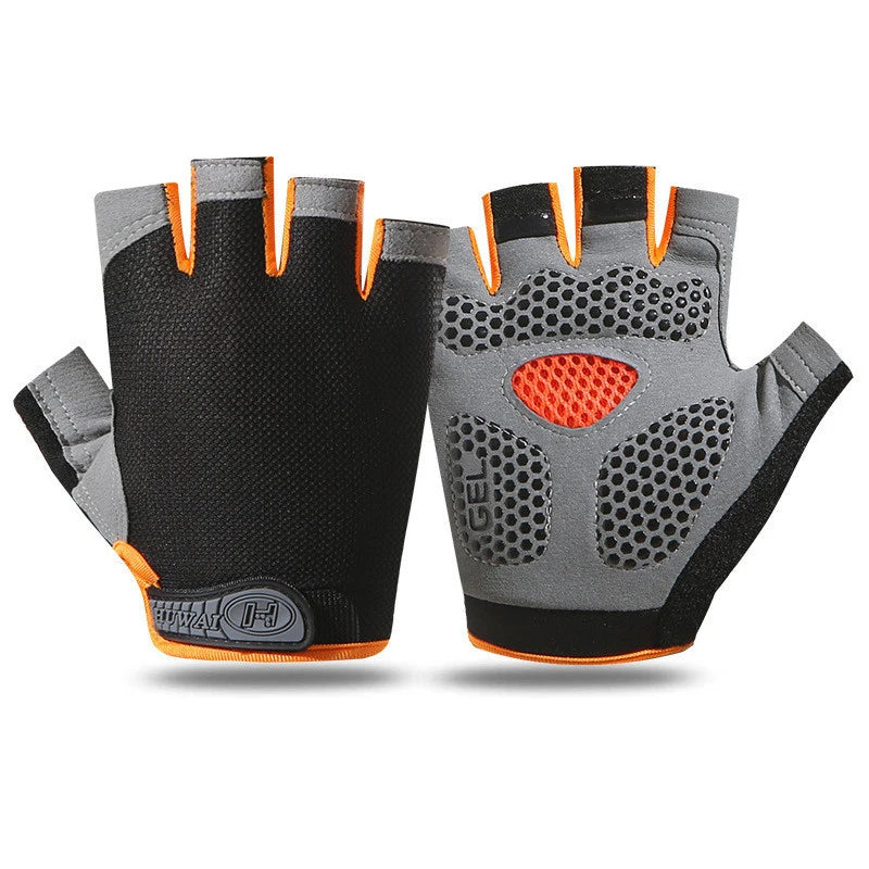 Outdoor Sports Gym Fitness Breathable Non Slip Men's and Women's Half Fingered Gloves Summer Fishing Bicycle Fingerless Gloves