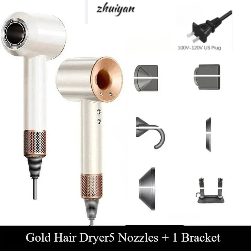 2026 Wall-Mounted Leafless Hair Dryer – Negative Ion, Salon-Grade, Home & Travel