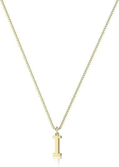 A-Z Initial Necklace 18K Gold Plated Necklace Cute Letter Stainless Steel Necklace for Women Color-preserving letter necklace
