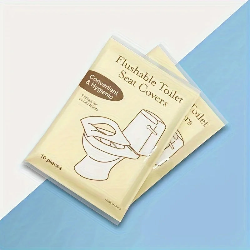 Disposable Toilet Seat Cover Portable Travel Camping Hotel Bathroom Toilet Mat Pads Degradable Soluble Water Toilet Covers Paper