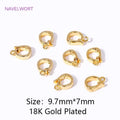 18K Gold Plated Hinged Necklace Enhancer,For Jewelry Making Supplies Pendant Bail Clasps Connector Fastener DIY Accessories