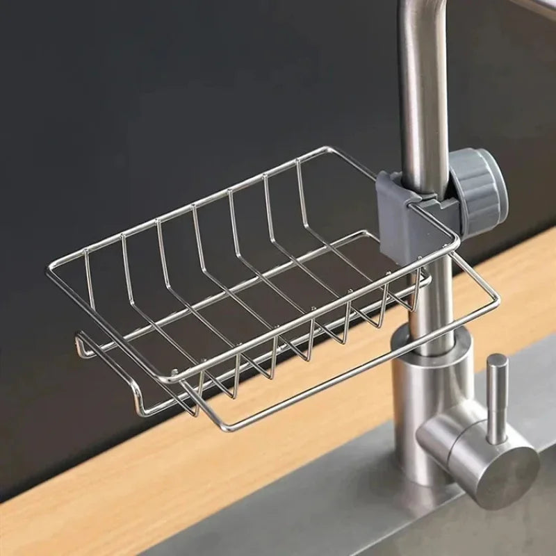 1/2Pcs Stainless Steel Sink Drain Rack Storage Faucet Holder Soap Drainer Towel Rack Shelf Organizer Kitchen Accessories Kitchen