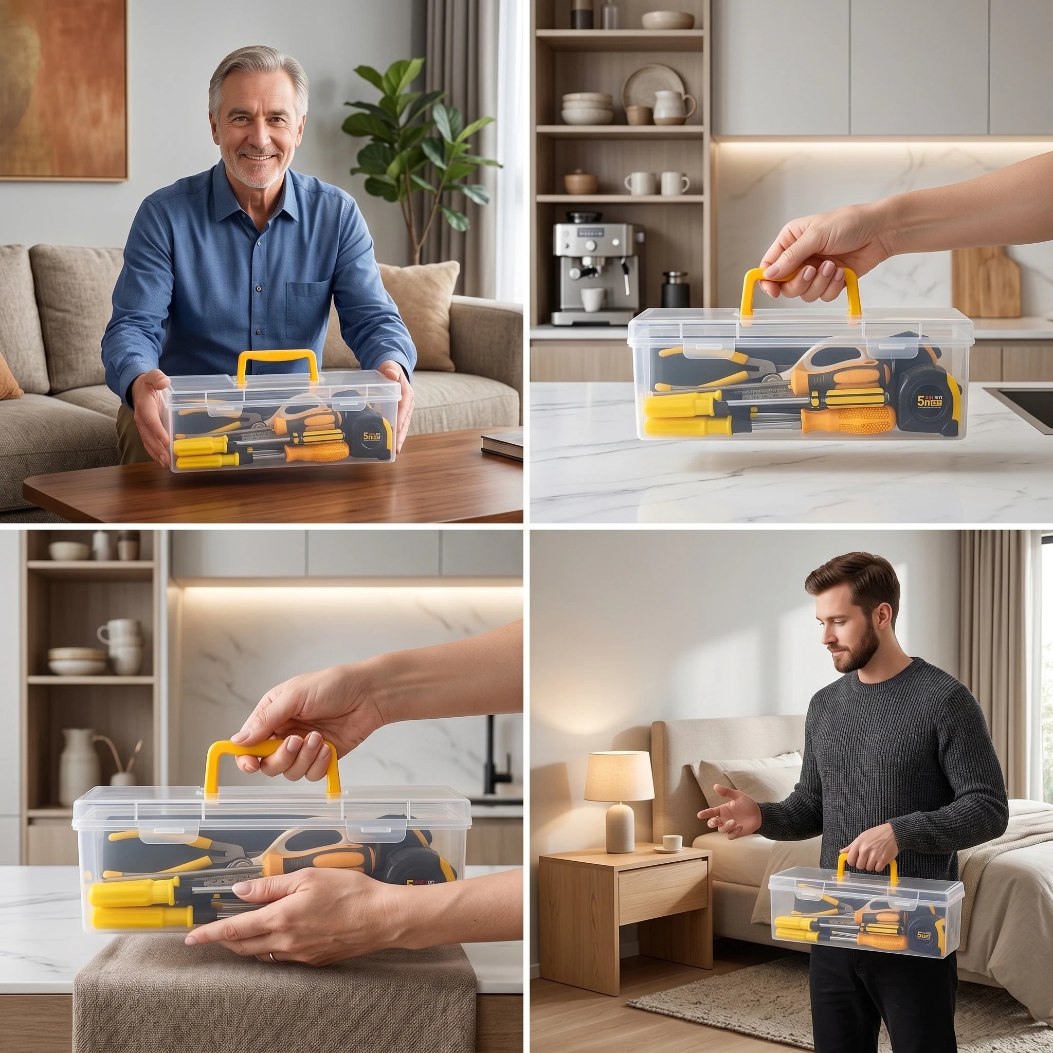 Tool Box Organizer, Hardware Organizer Box  - Durable Screw Organizer For Nuts, Bolts, Screws, Nails, and Small Hardware.