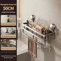 No-Drill Suction Cup storage rack Perforation-free bathroom washstand mounted wall white storage rack Kitchen storage