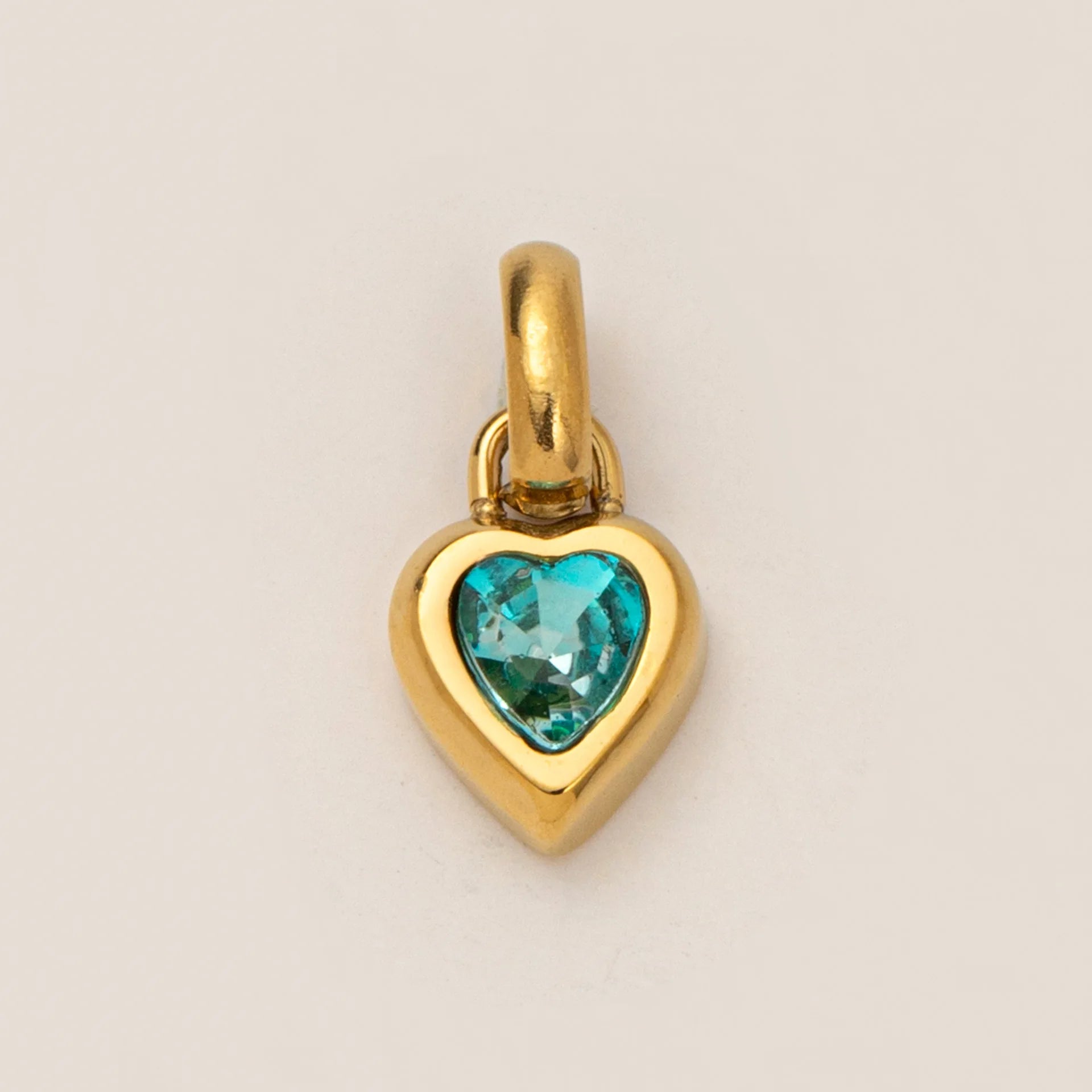 Birthstone Charm Heart Pendant For Women Gold Color Stainless Steel Charm Necklace Bracelet DIY Making Accessories Dropshipping