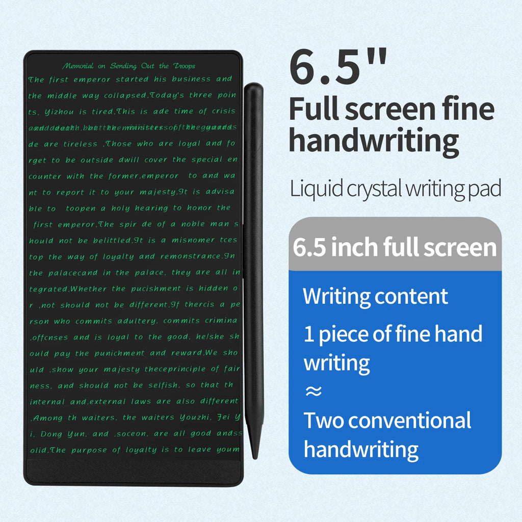6.5 inch Full Screen Superfine Handwriting LCD Writing Tablet Meeting Content Magnetic Sketch Pad Liquid Crystal Drawings Board
