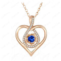 Birthstone Heart Pendant Necklaces For Women Girlfriend Mother Birthday Wedding Romantic Valentine Gift Christmas Day Jewelry