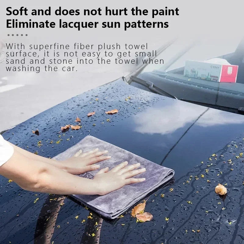 Car Wash Towel High End Microfiber Car Care Cloth Detailing Wash Towel Car Cleaning Drying Cloth Hemming