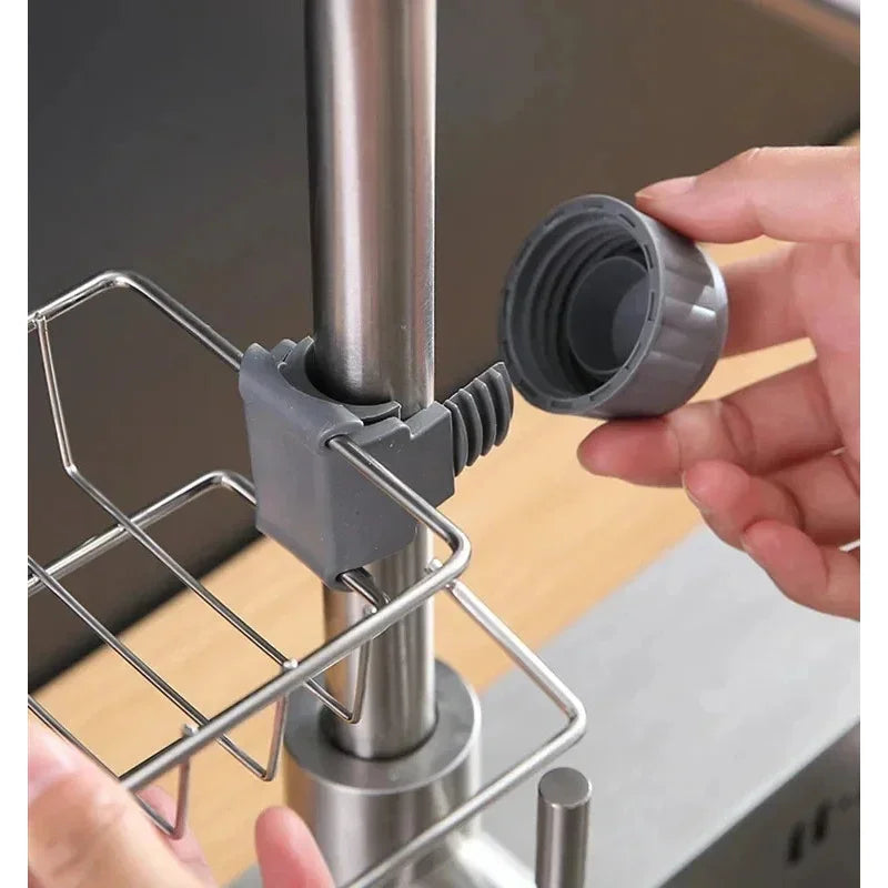 1/2Pcs Stainless Steel Sink Drain Rack Storage Faucet Holder Soap Drainer Towel Rack Shelf Organizer Kitchen Accessories Kitchen