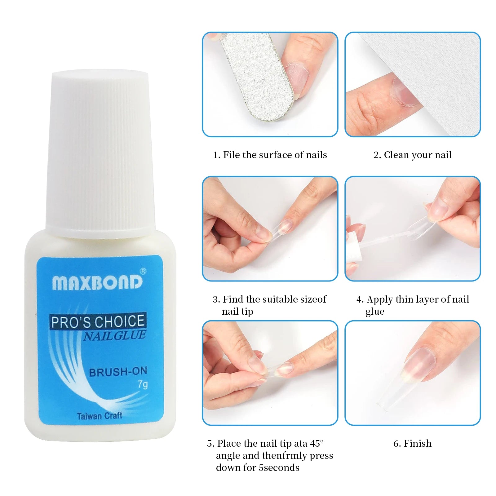 5pcs quick drying adhesive nail glue professional nail glue for false nails acrylic nail rhinestone decoration extension glue