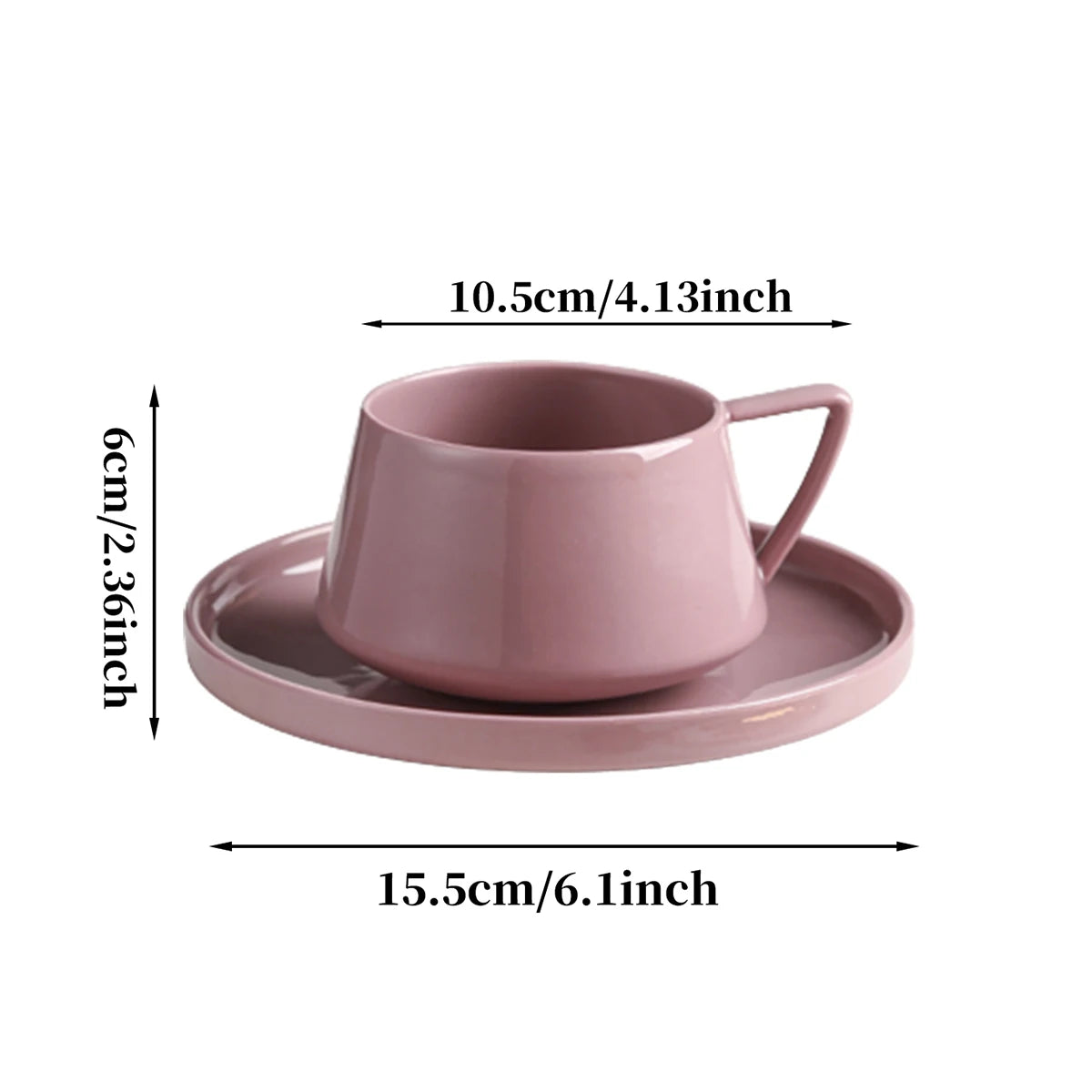 1pc 320ml simple ceramic coffee cup and saucer exquisite instant cup mug saucer for office afternoon tea