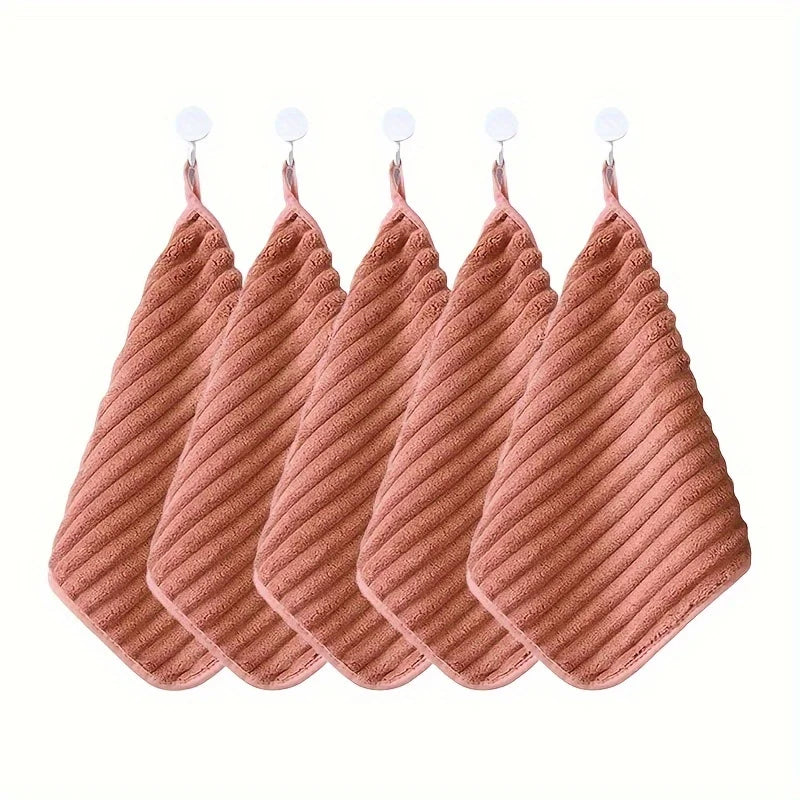 5-Piece Luxury Soft Super Absorbent Hand Towel Set - 11.8*11.8 inch Quick Drying Washcloths for Household and Daily Necessities