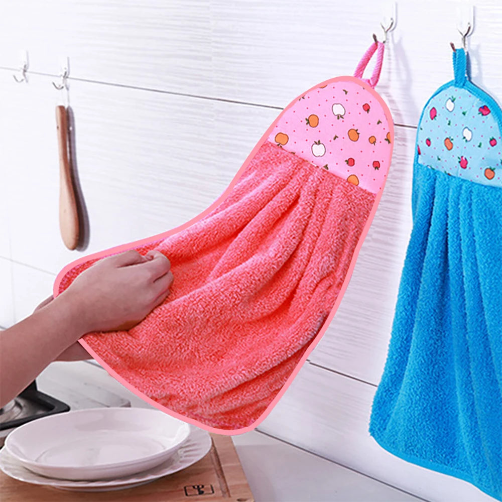 4pcs Small Hand Towels for Kitchen Bathroom Coral Velvet Soft Quick Dry Absorbent Cleaning Cloths Home Sauna Terry Towel