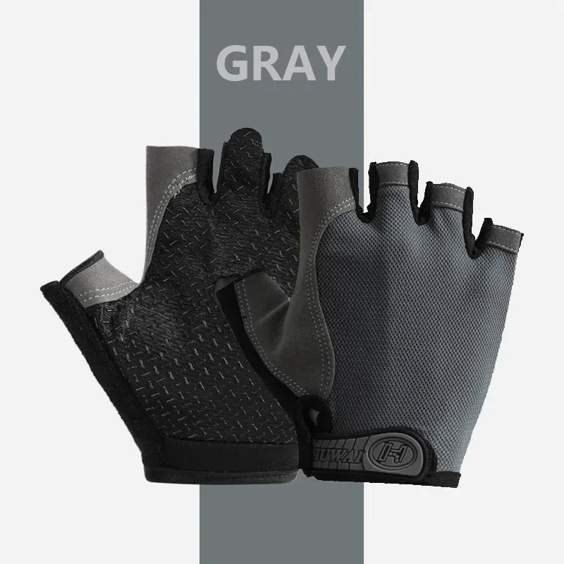 Outdoor Sports Gym Fitness Breathable Non Slip Men's and Women's Half Fingered Gloves Summer Fishing Bicycle Fingerless Gloves