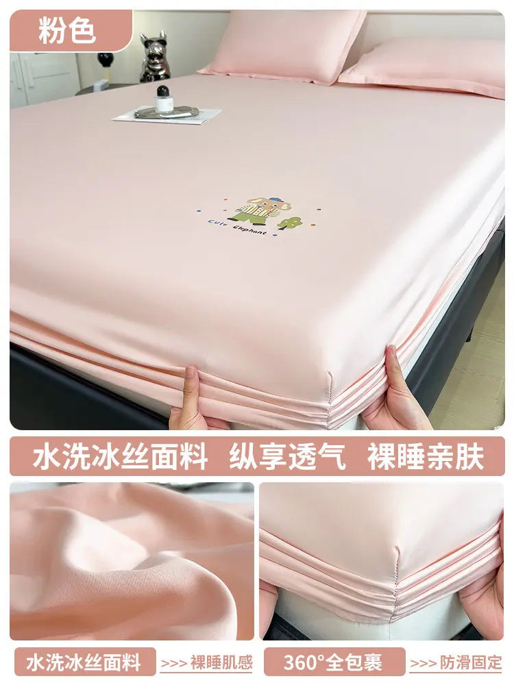 Cute Bedroom Bedsheets Cooling Kids Comferter Blue Bedsheets Pillow Cover Soft Ropa De Cama Juego Completo Bedding Set