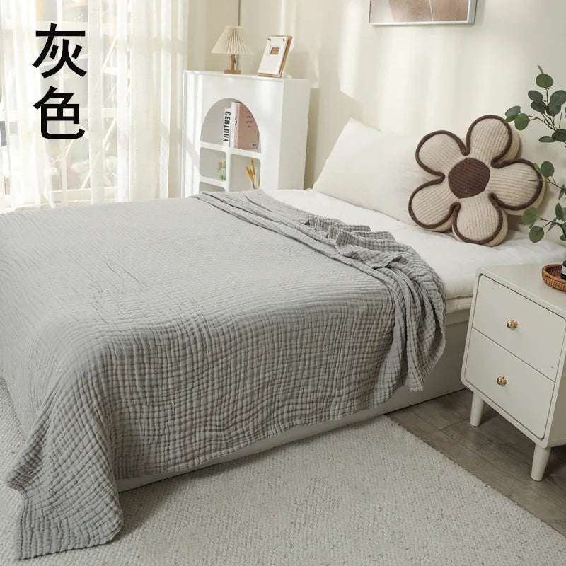 150*200 Muslin Blanket Adult Summer Baby Swaddle Wrap Blankets Cotton Gauze Soft Queen King Large Bedding Quilt Blanket For Bed
