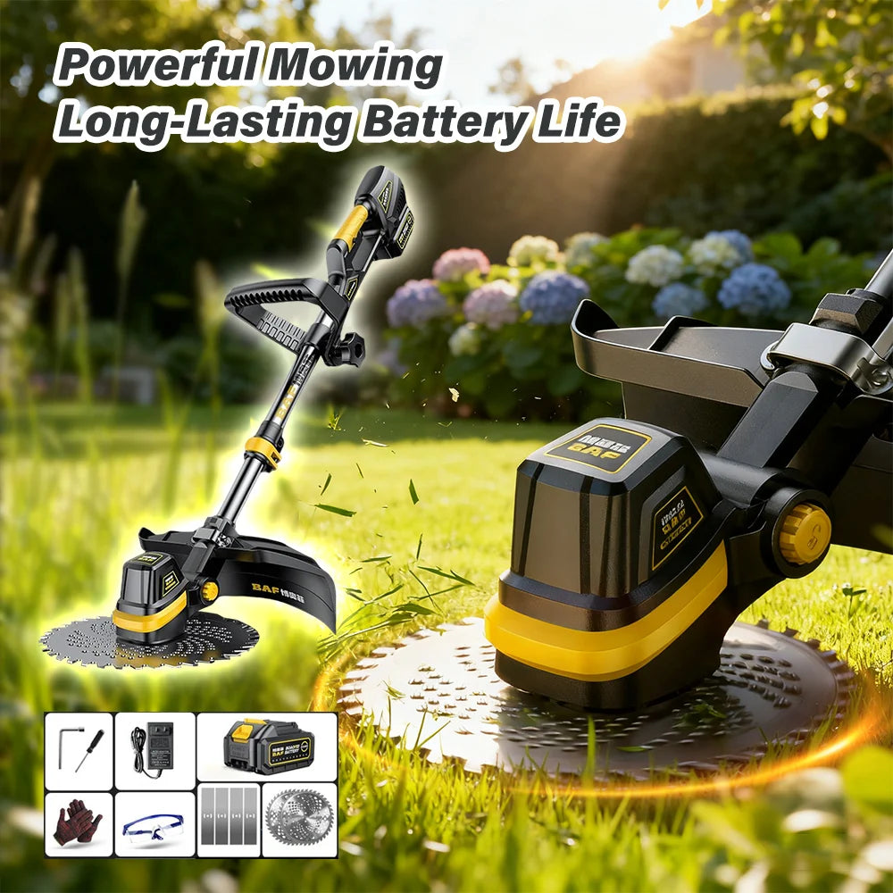 Electric Grass Trimmer Portable Brushless Lawn Trimmer Cordless Weed Eater Lawn Mower Lithium-ion Battery Lawn Cutter Lawn Edger