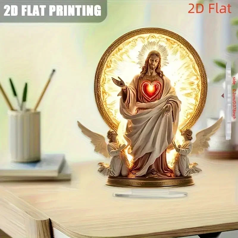 1PCS Jesus Scene Related Characters Home Decoration Crafts Newborn Desktop Decoration Statues Ideal Festival Decora Statues