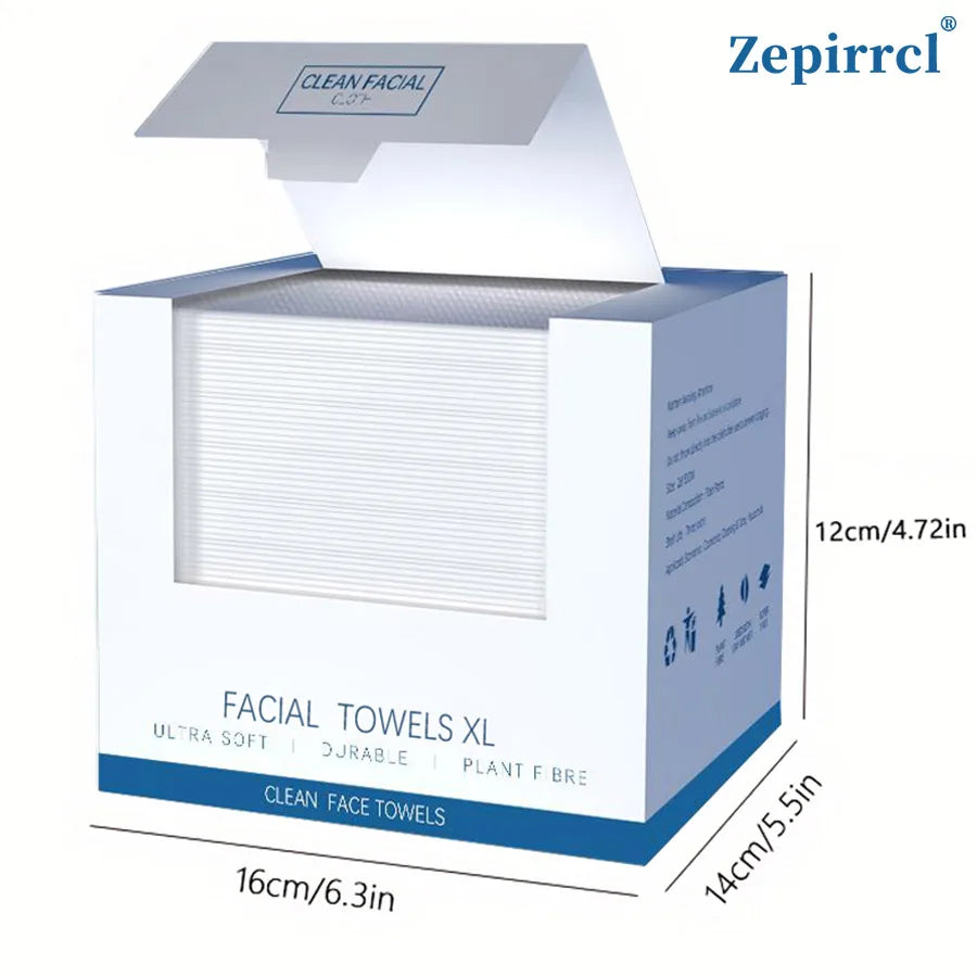 26*30cm Box of Disposable Face Towels, Thickened and Large Size, for Cleansing the Skin, Suitable for All Skin Types, Unisex, 40 Wipes/Box