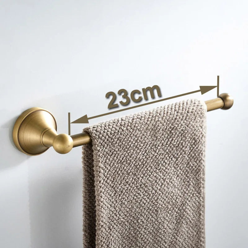 Luxury Solid Brass Bathroom Accessories Set: Towel Bar, Paper Holder, Towel Ring, Robe Hook - Complete Modern Bathroom Set