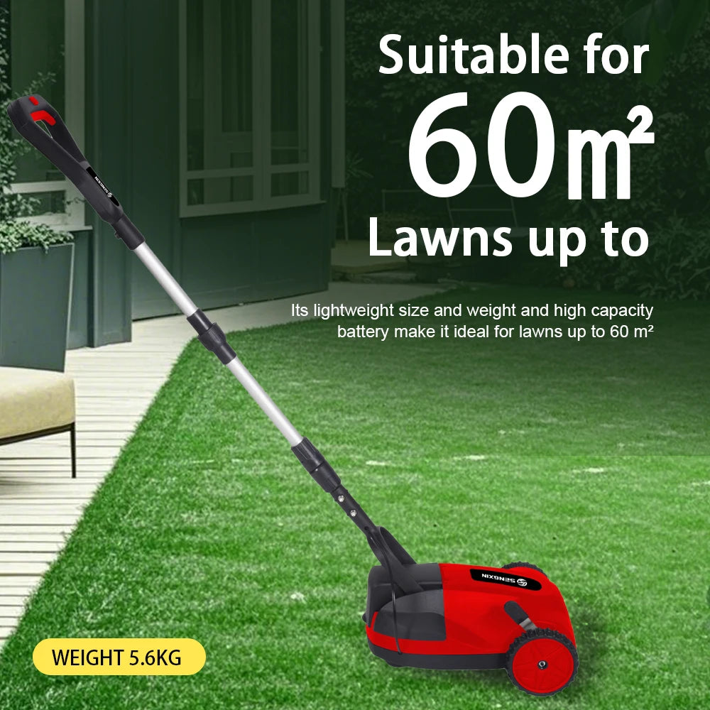 21V Electric Mower Lawn Trimmer Hand-Push Electric Lawn Mower Trimming Machine Home Lithium Weeder Cordless Lawn Trimmer